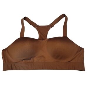 Victoria's Secret PINK Active Ultimate Push-up Racerback Sports Bra Brown XL